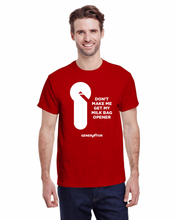 Men's T-Shirt - Milk Bag Opener - Image 2