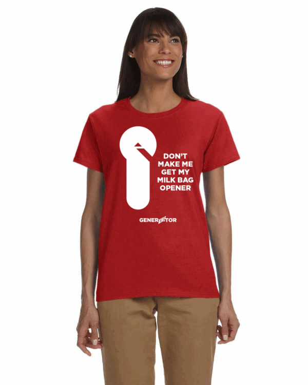 Women's T-Shirt - Milk Bag Opener - Image 2